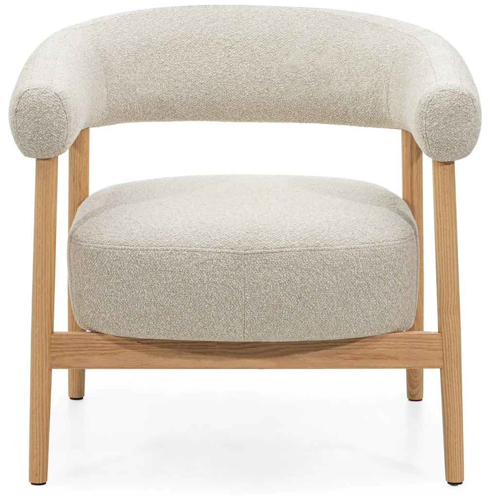 Dizajnové kreslo Montepulciano z masívu svetlo béžové