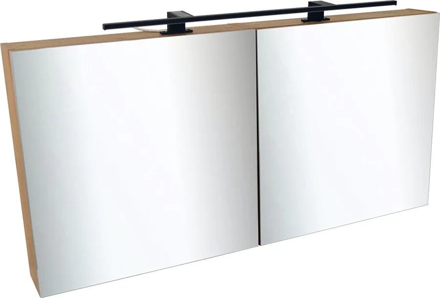 Comodo Zrkadlová skrinka Ideal OW 120 ZS LED-B s osvetlením Any LED 80 B, čierna