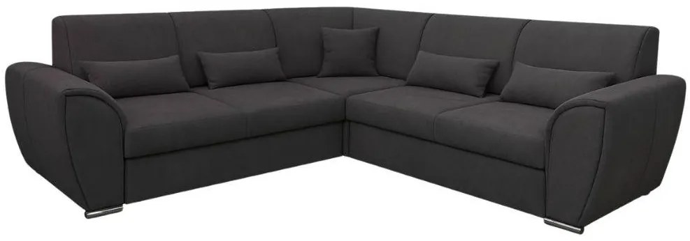 Rohová rozkladacia sedačka ROYAL L+2 čierna