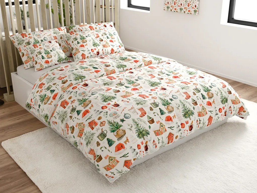 Obliečky z mikrovlákna FESTIVE MAGIC biele Rozmer obliečky: 70 x 90 cm | 140 x 220 cm