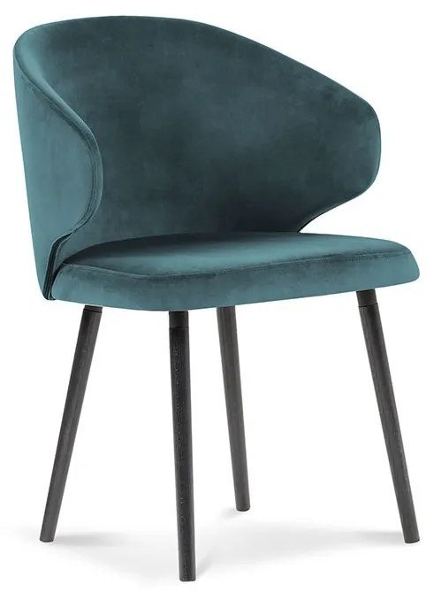 Modrá Zamatová stolička Nemesis dĺžka 57 × šírka 54 × výška 81 cm WINDSOR & CO