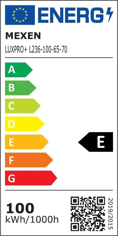 Mexen Luxpro+ LED reflektor s pohybovým senzorom, 100W, studená - 6500K, 11000 lm, čierna - L236-070-65-70