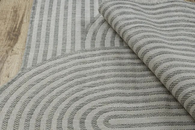 Koberec ORGANIC 2131 geometrický, krémový / sivý / naturálny