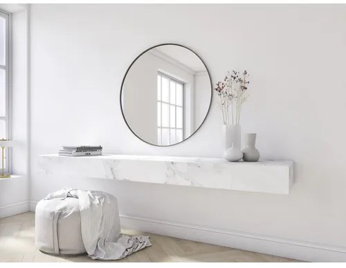 Zrkadlo do kúpeľne Cordia priemer 80 cm hnedý rám