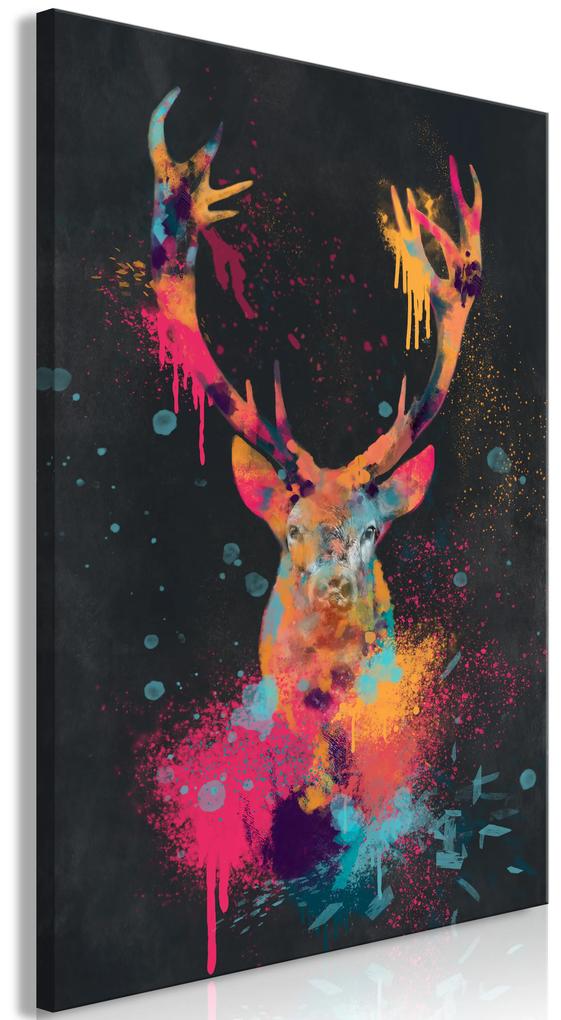 Artgeist Obraz - Spectacular Deer (1 Part) Vertical Veľkosť: 40x60, Verzia: Na talianskom plátne