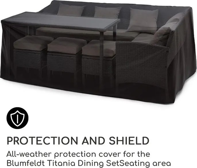 Blumfeldt Titania Raincover, ochranný kryt, 100 % polyester, ochrana v každom počasí, čierny