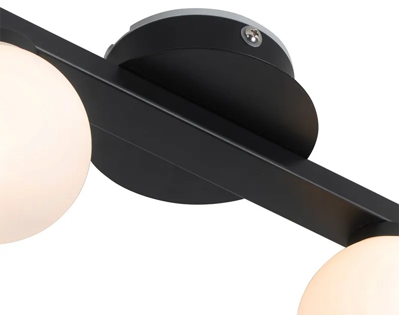 Moderné stropné svietidlo čierne IP44 4-svetlo - Cederic