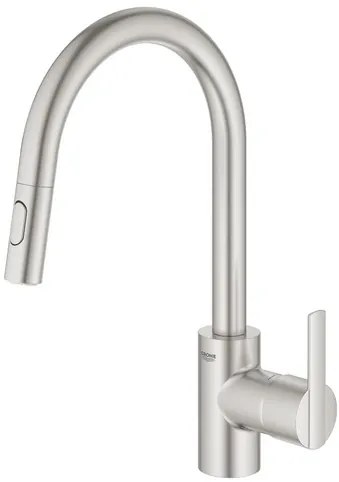 Grohe Feel drezová batéria s vyťahovacou spŕškou, 2 prúdy supersteel 31486dc1 G31486DC1