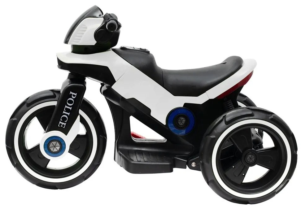 Detská elektrická motorka Baby Mix POLICE biela