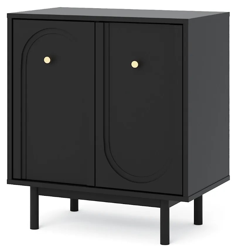 Komoda Mazoma 79 cm čierna/zlatá