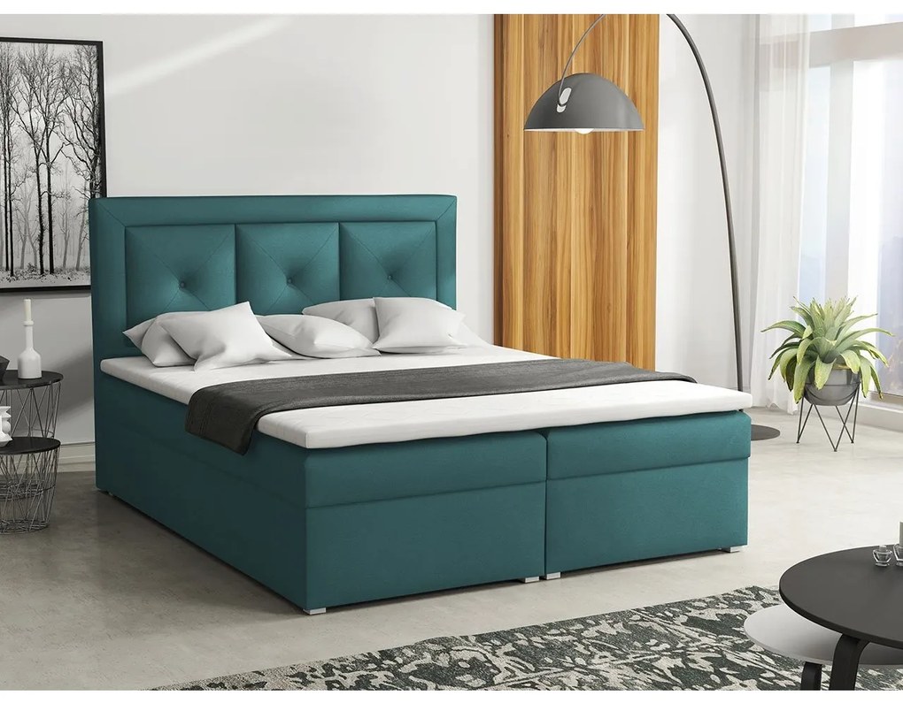 Kontinentálna posteľ Koay Plus Box, Rozmer postele: 140x200, Dostupné poťahy: Victoria 14 853