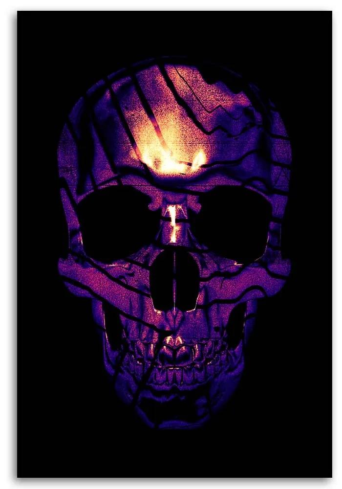 Gario Obraz na plátne Fialová lebka a plameň - Nikita Abakumov Rozmery: 40 x 60 cm