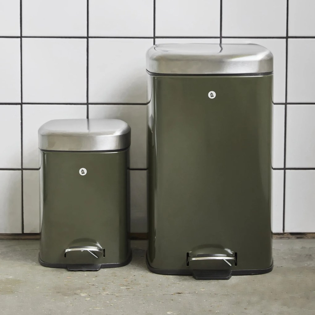 House Doctor Kovový odpadkový kôš Sort Deep Green 6 l