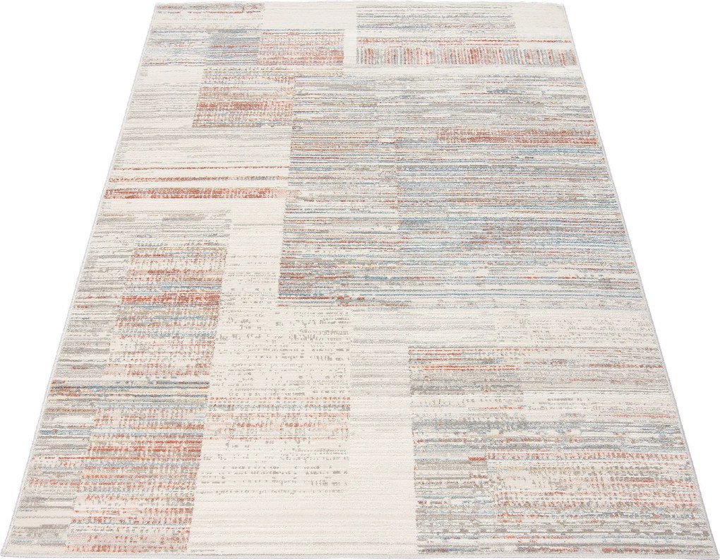 TA Koberec G498C WHITE/SALMON PORTLAND HIK Biely Obdĺžnikový Rozmer: 140x200 cm