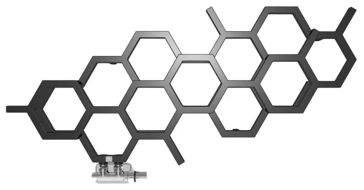 Terma Hex 502x1126 vodný radiátor RAL9005 Pololesk YL