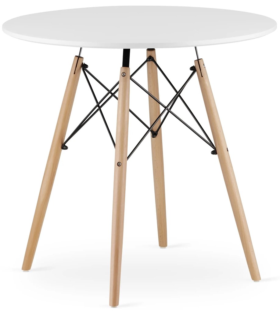 Dekorstudio Okrúhly jedálenský stôl 80cm - biely