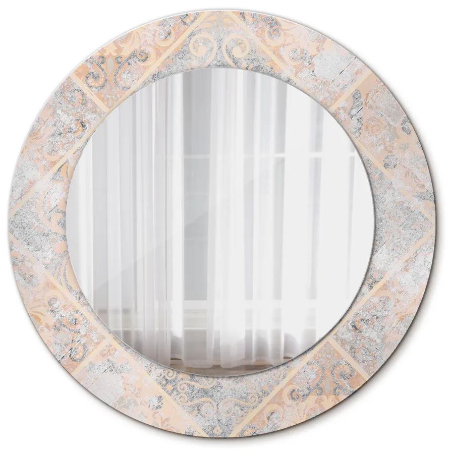Ošúchaný mozaik Okrúhle dekoračné zrkadlo