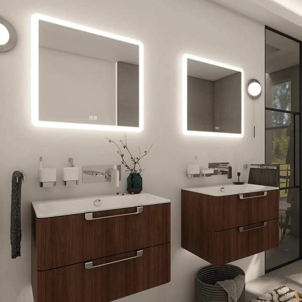 Nimco LED zrkadlo 600x600 s dvoma dotykovými senzormi - ZP 19066VX