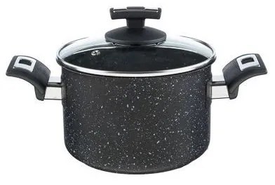 Kolimax Hrniec BLACK GRANITEC s pokrievkou, priemer 18cm, objem 3.0l