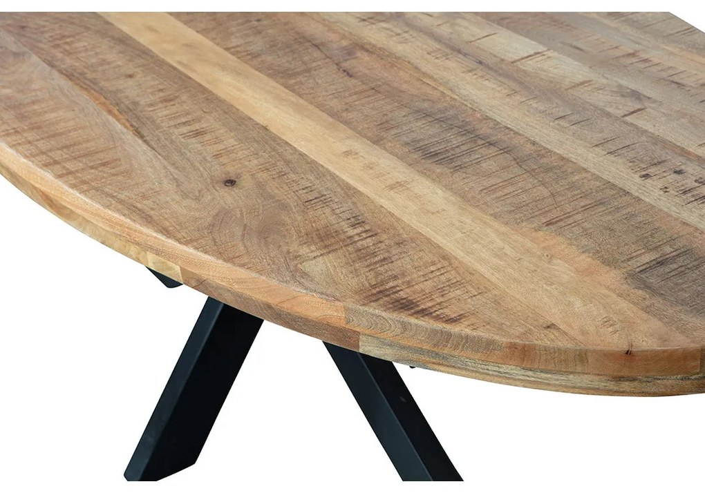 Jedálenský stôl z mangového dreva Tulsa 260×120 cm oválny Mahom
