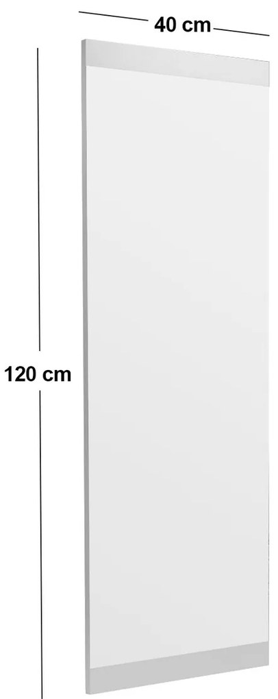 Azus Bielé zrkadlo 40 x 120 cm