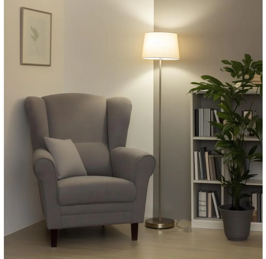 Brilagi - LED stojacia lampa CERIA 1xE27/40W/230V priemer 30 cm béžová/matný chróm