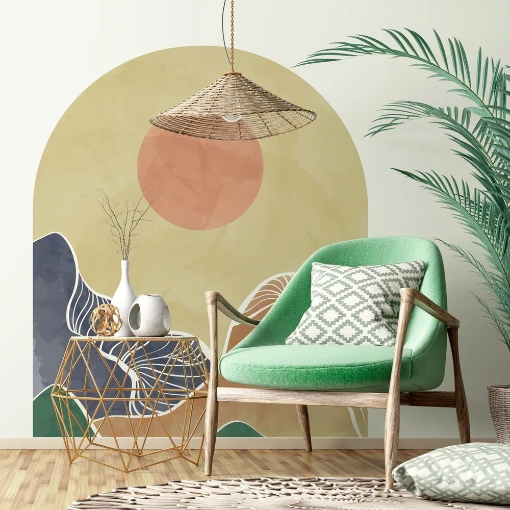 Samolepka na stenu 120x140 cm Abstract Rising Sun Arch - Ambiance