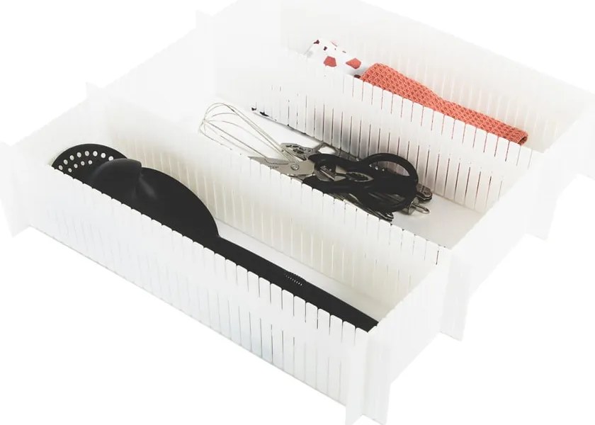Súprava 6 bielych oddeľovačov do zásuvky Compactor Drawer Dividers