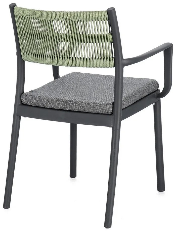 Sivé plastové záhradné stoličky v súprave 4 ks Alvin – Bizzotto