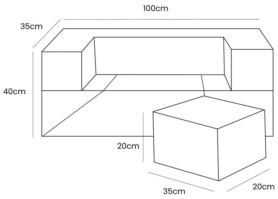 Tyrkysovomodré menčestrové penové ihrisko 100x35x40 cm Montessori – Meowbaby