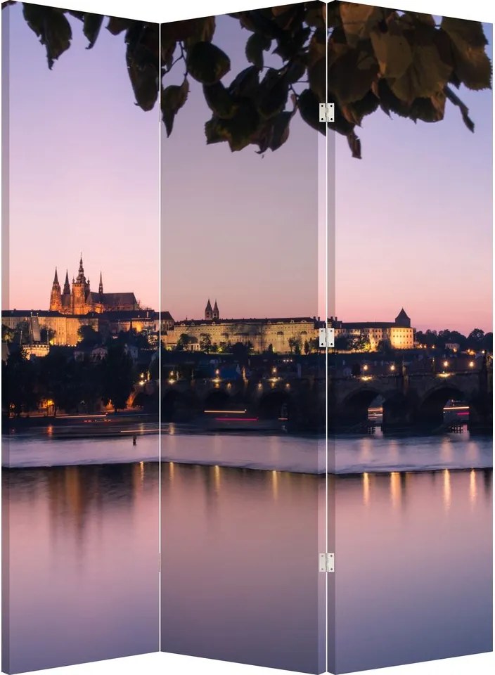 Paraván - Pražský hrad a Vltava (126x170 cm)