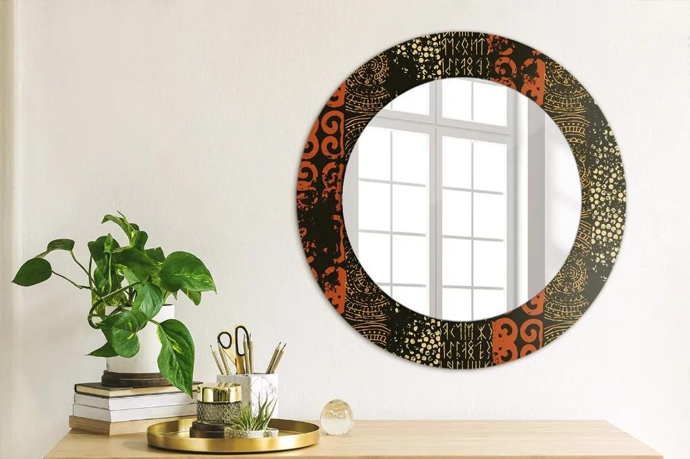 Okrúhle ozdobné zrkadlo na stenu Grunge abstraktný vzor fi 50 cm