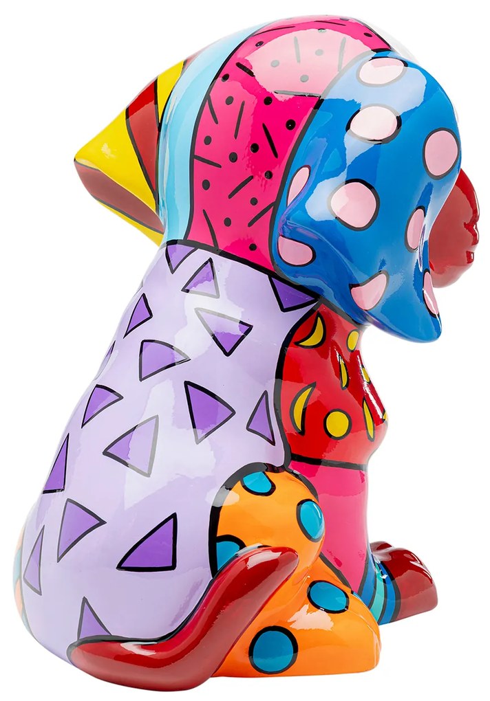 Dog Patchwork dekorácia viacfarebná