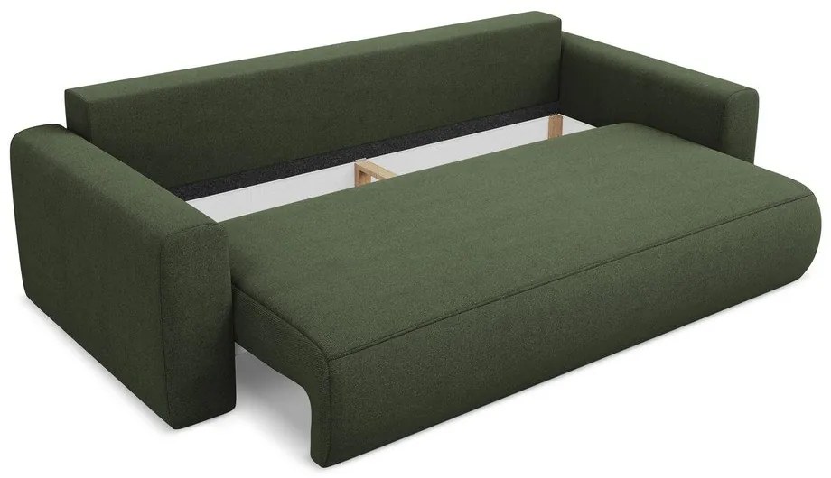 Khaki rozkladacia/s úložným priestorom pohovka 238 cm Kapua – Makamii