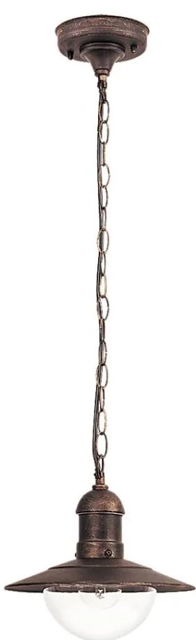 Brilagi - Vonkajšie závesné svietidlo MOLDE 1xE27/60W IP44 bronzová/patina