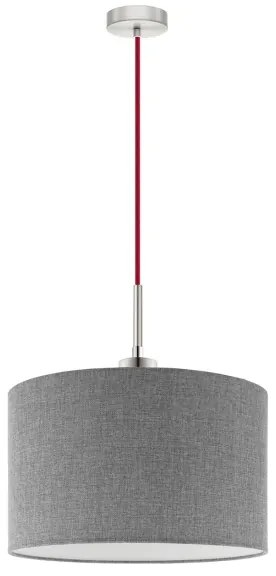 Eglo - LED Luster na lanku TUNJA 1xE27/60W/230V šedá