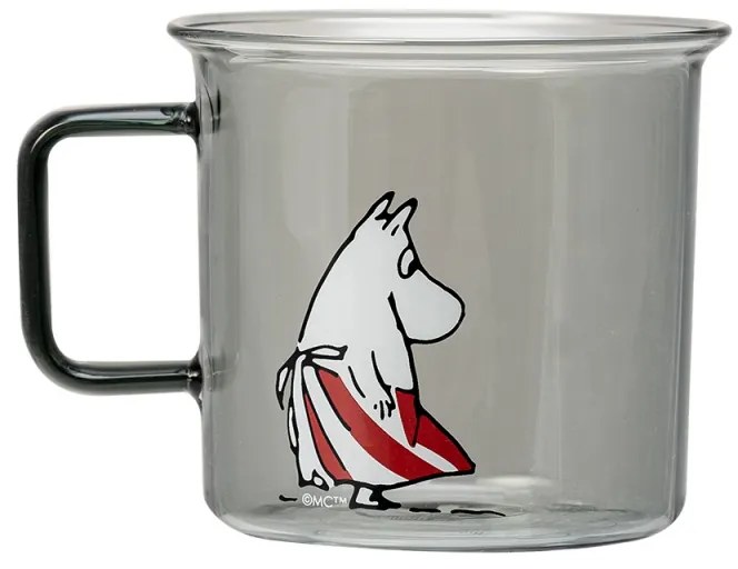 Sklenený hrnček Moominmamma 0,35l, sivý