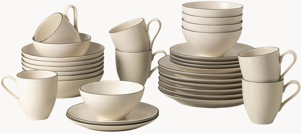 Súprava riadu's hrnčekmi Augusta, 30 ks