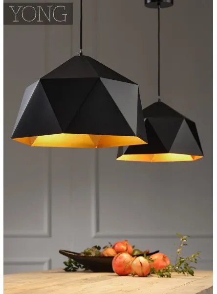 ONLI - Luster na lanku YONG 1xE27/22W/230V čierna pr. 46 cm