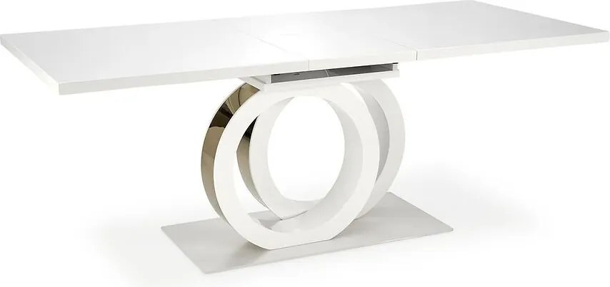 Stôl Galardo 90x160 mdf - biela/zlatá
