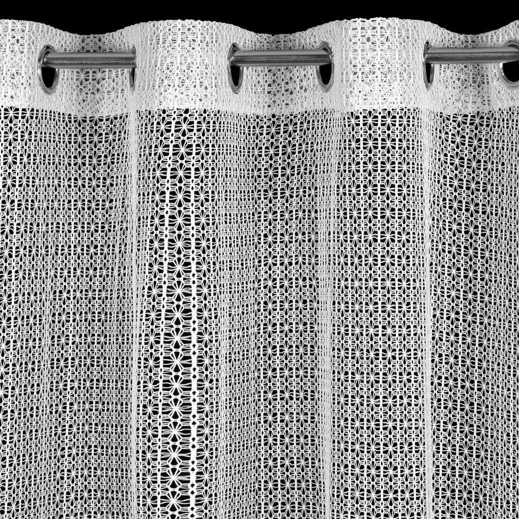 ZÁVES NA KRÚŽKOCH LARA 140X250 CM BIELA