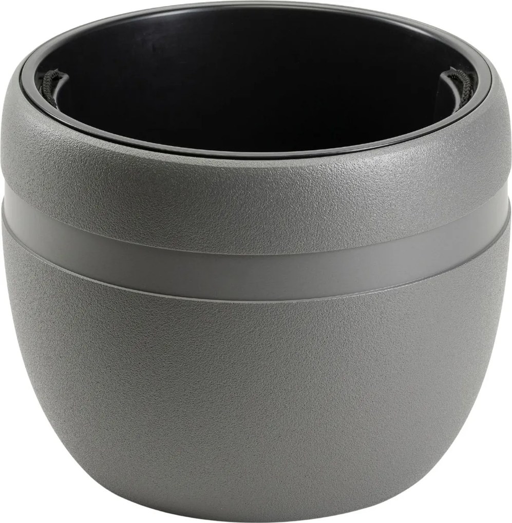 PLASTOVÝ KVETINÁČ LUNA CLASSIC 40X32 CM ANTRACITOVÁ