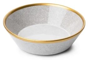 Jedálna súprava 16 ks, sivá/zlatá, porcelán