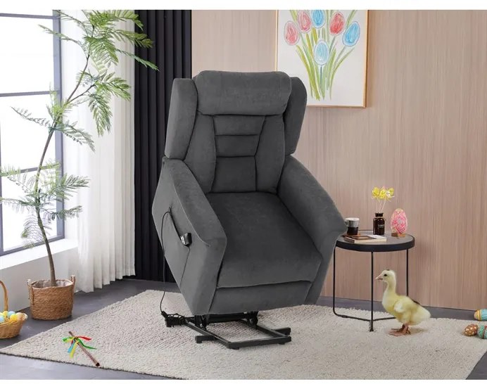 Autronic BONTEC Polohovacie kreslo, elektrické káblové ovládanie, šedá, látka, TV-7072 GREY2 Farba: Šedá