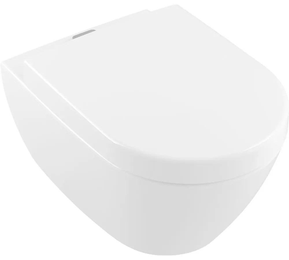 VILLEROY &amp; BOCH Subway 2.0 ViFresh závesné WC s hlbokým splachovaním bez vnútorného okraja, 370 x 560 mm, biela alpská, s povrchom AntiBac a CeramicPlus, 5614A1T2