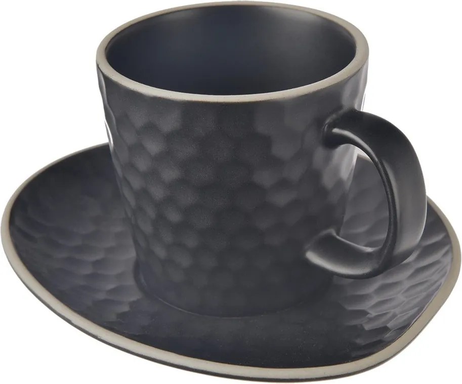 Čierna keramická šálka na cappuccino 250 ml Tea Time – Orion
