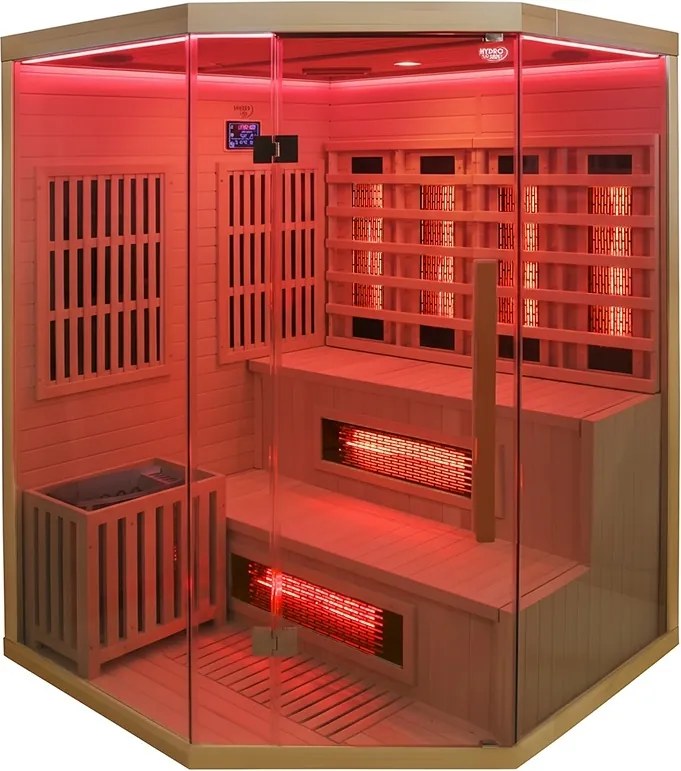 BPS-koupelny Kombinovaná sauna 2v1 HYD-7524 - Infrasauna + fínska sauna 150x150, 4-5 osôb