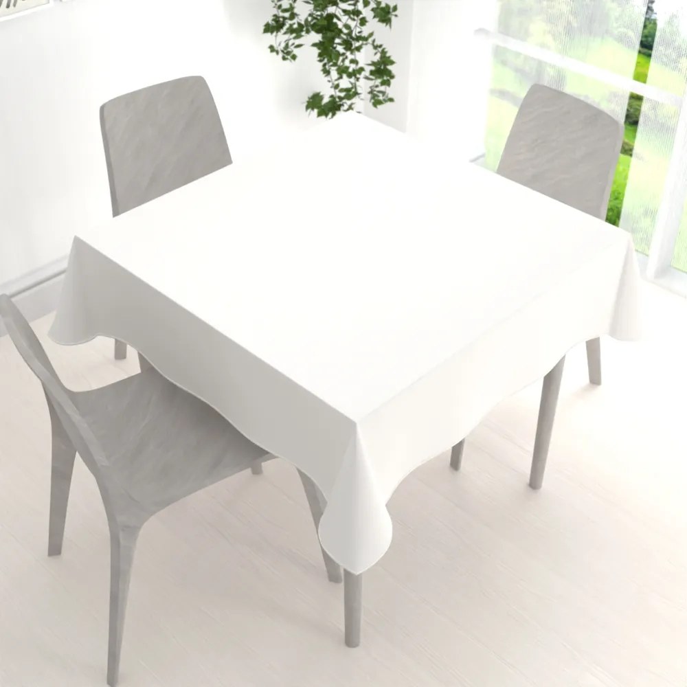 Biante Dekoračný štvorcový obrus Rongo RG-032 Krémový biely 80x80 cm