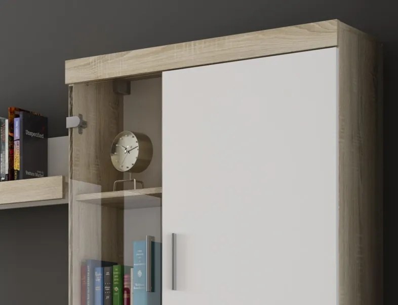 Obývacia stena Ares, dub sonoma/biela