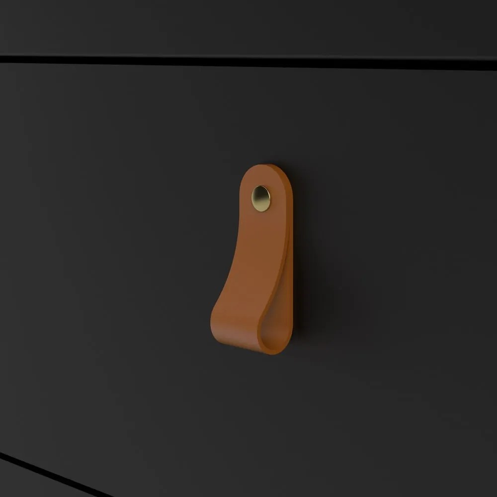 Čierna nízka komoda 82x80 cm Madrid – Tvilum